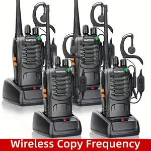 BAOFENG 4-pack dual-purpose radio, handheld dual-purpose radio, 16-channel dual-purpose radio, rechargeable handheld dual-purpose radio, long-range walkie-talkie, outdoor equipment supports camping, hiking and hunting