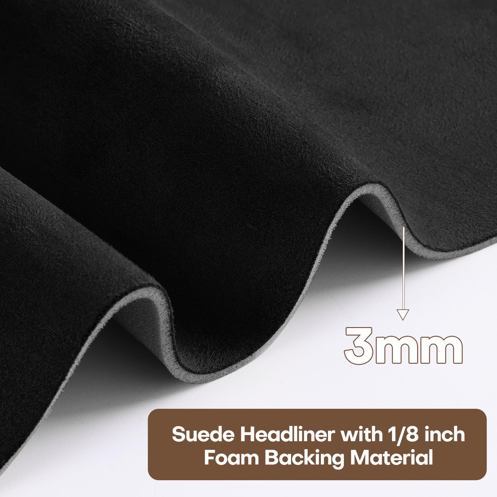 Auto Car Roof Liner Repair Replacement Fabric Suede Headliner 3mm Foam Fabric Upholstery  Boat interior refurbishment Renovation By Yard ceiling with Backing synthetic