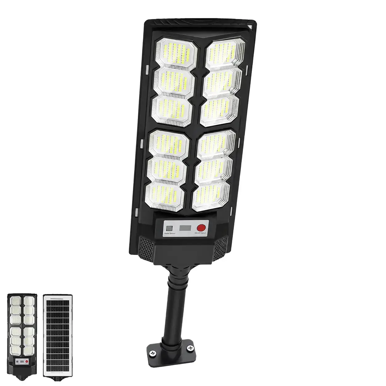 Ultra-Bright Solar Street Light Outdoor, 240 LED IP65 Waterproof Solar Flood Light, Motion Sensor & Remote Control, Auto Dusk to Dawn Wide Angle Security Light, No Wiring Outdoor Lamp for Yard, Garage, Driveway, Parking Lot, Garden, Patio, Farm,
