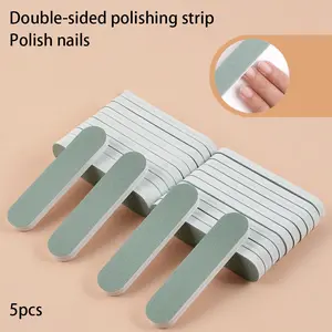5-piece set of nail care files for guitarists, universal nail filing strips, polishing strips, double-sided sponge nail files, sandpaper strips for nail grooming