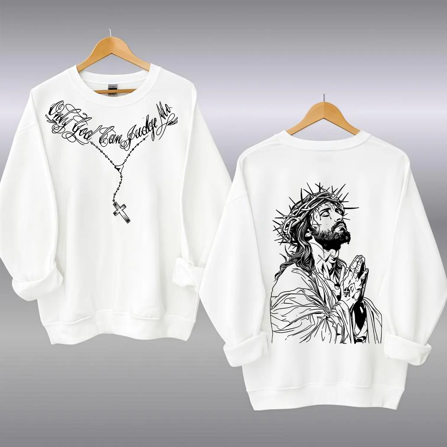 hoodless sweatshirt-white