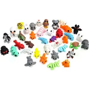 38 Pcs Mini 3D Printed Animals Figures Set,Cute Tiny Animal Flexible Fidget Toy, Home, Office, Desk, Christmas Decoration, Students Rewards, Gifts for Boys and Girls