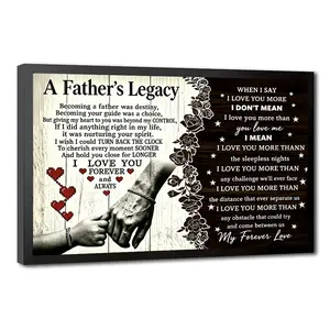 Father and Son Wall Art Decor Personalized Husband And Dad Canvas, The Only Thing Better Decor, Family Hands Fist Bump Poster, Father's Day Gift, Daddy Keepsake Wall Art