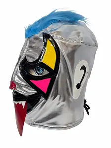 Psycho Clown Wrestling Mask Mascara Luchador Mexicano Adult Size Multicolor Mask for Luchador Mexicanos Themed Events