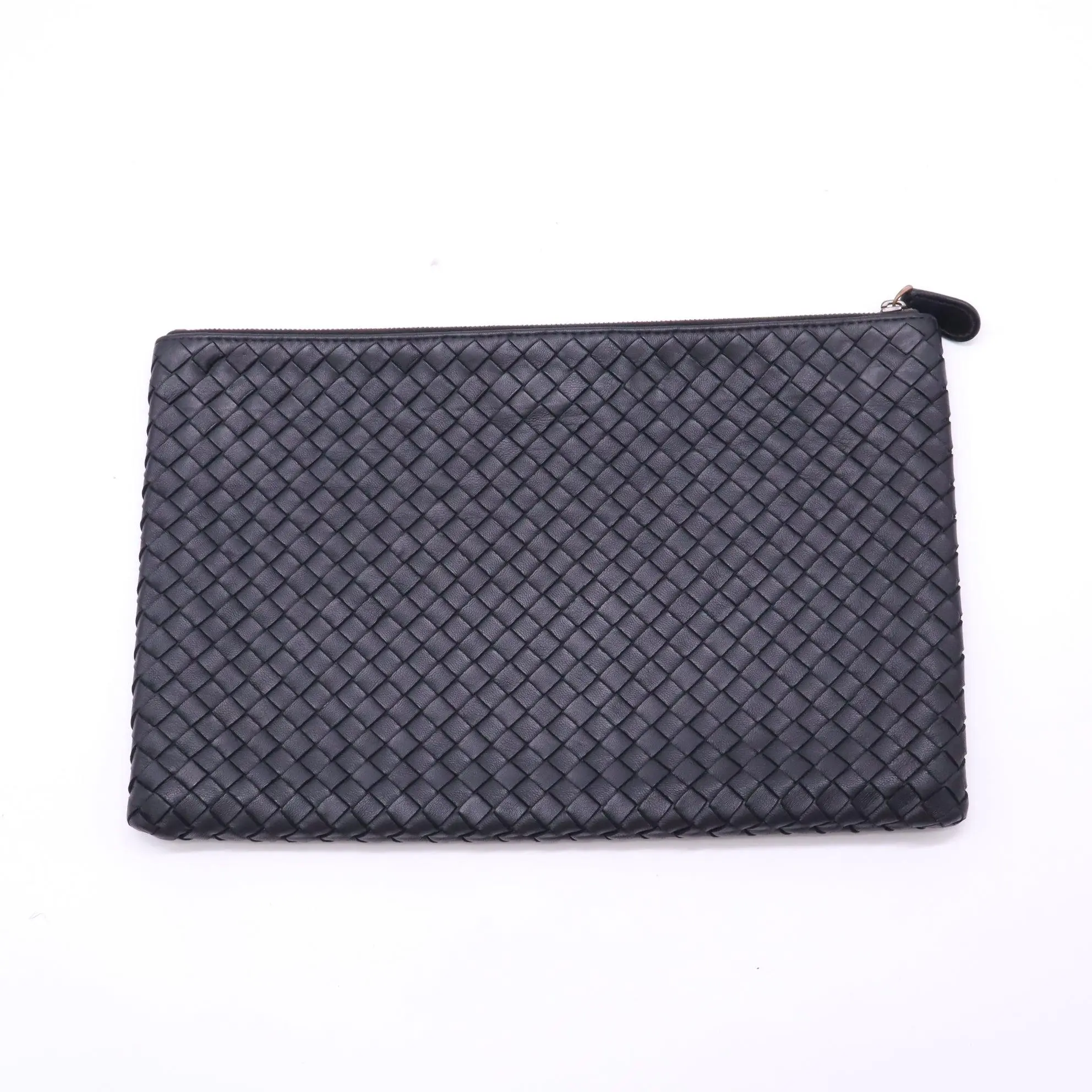 Pre-owned Bottega Veneta Leather Small Leather Goods Intrecciato Nappa Large Document Pouch W22770