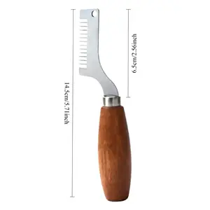 A Wooden Handle Chopper for Cutting Scallions, an Efficient Tool for Evenly Chopping Herbs And Garlic, Perfect for Home And Restaurant Meal Prep