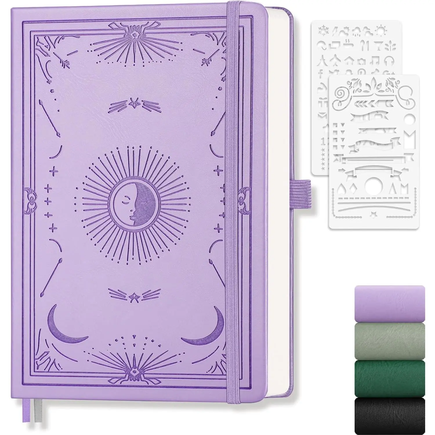 Plain Journal for Women Men, 192 Pages A5 Notebook Journal, Hardcover Notebook with 100Gsm Thick Pages, Leather Note Book for Writing, Travel, Business, Office, Prayer 5.7 x 8.3, Light Purple
