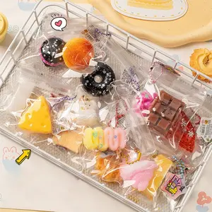 Simulation Bread Keychain Novelty Food Play Slow Rebound Pinch Pendant Funny Creative Waffle Decompression Toy Keyring Jewelry