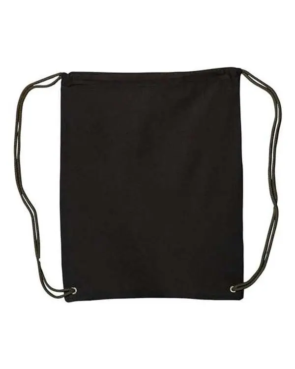 Women's Canvas Drawstring Backpack - Cotton, Durable, Lightweight, Eco-Conscious, Sustainable Drawcord Everyday Carry Bag