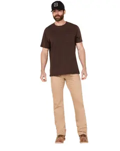 Cody James Men's Mid-Rise Cotton Stitch Dalton Wash Jackson Slim Straight Stretch Denim Pants, Menswear Jeans - Cjfa21j01-Tan