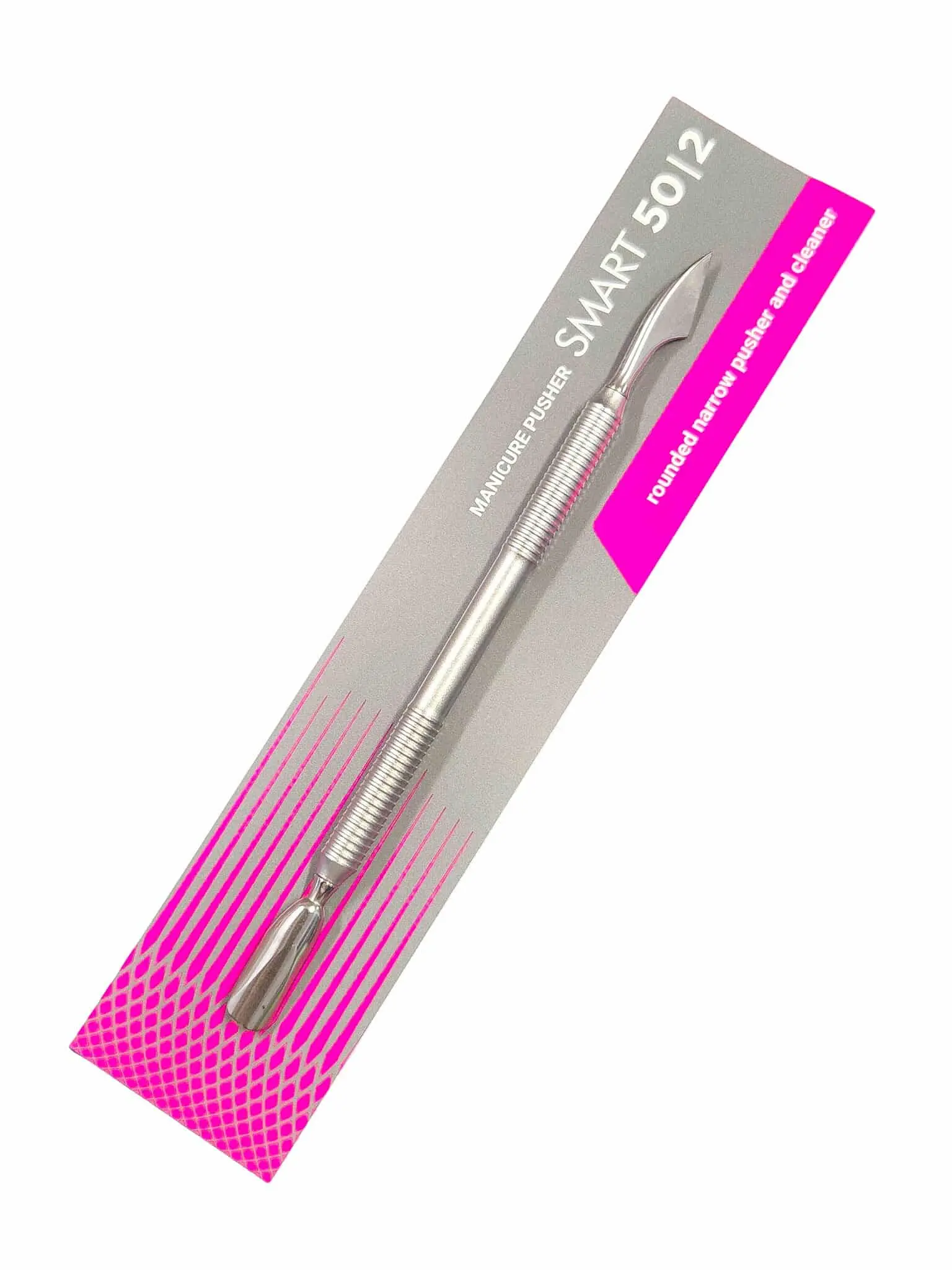STALEKS Pro Smart 50/2 Stainless Steel Cuticle Pusher & Cleaner - Nail Care Equipment with Round Tip & Cleaner Component for Adults' Precise Detailed Work, 5 Inches, Staleks Manicure Series Tool