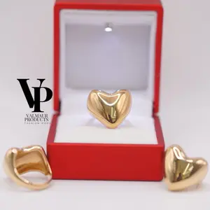 Valmaur Products Amoré Heart Ring Gold Plated Luxury Jewelry for Women