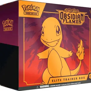 Pokémon Obsidian Flames Elite Trainer Box - Collectible Trading Card Game Item for Enthusiasts & Trainers - Iconic Design Inspired by Obsidian Flames - Perfect Gift for Fans