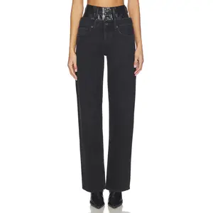 AGOLDE Elson High Rise Loose Jeans in Detox & Raven
