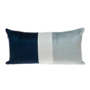 Parkland Collection PILL21243P Hiro Soft Velvet Transitional Gray Rectangle Throw Pillow, Dry Clean Only