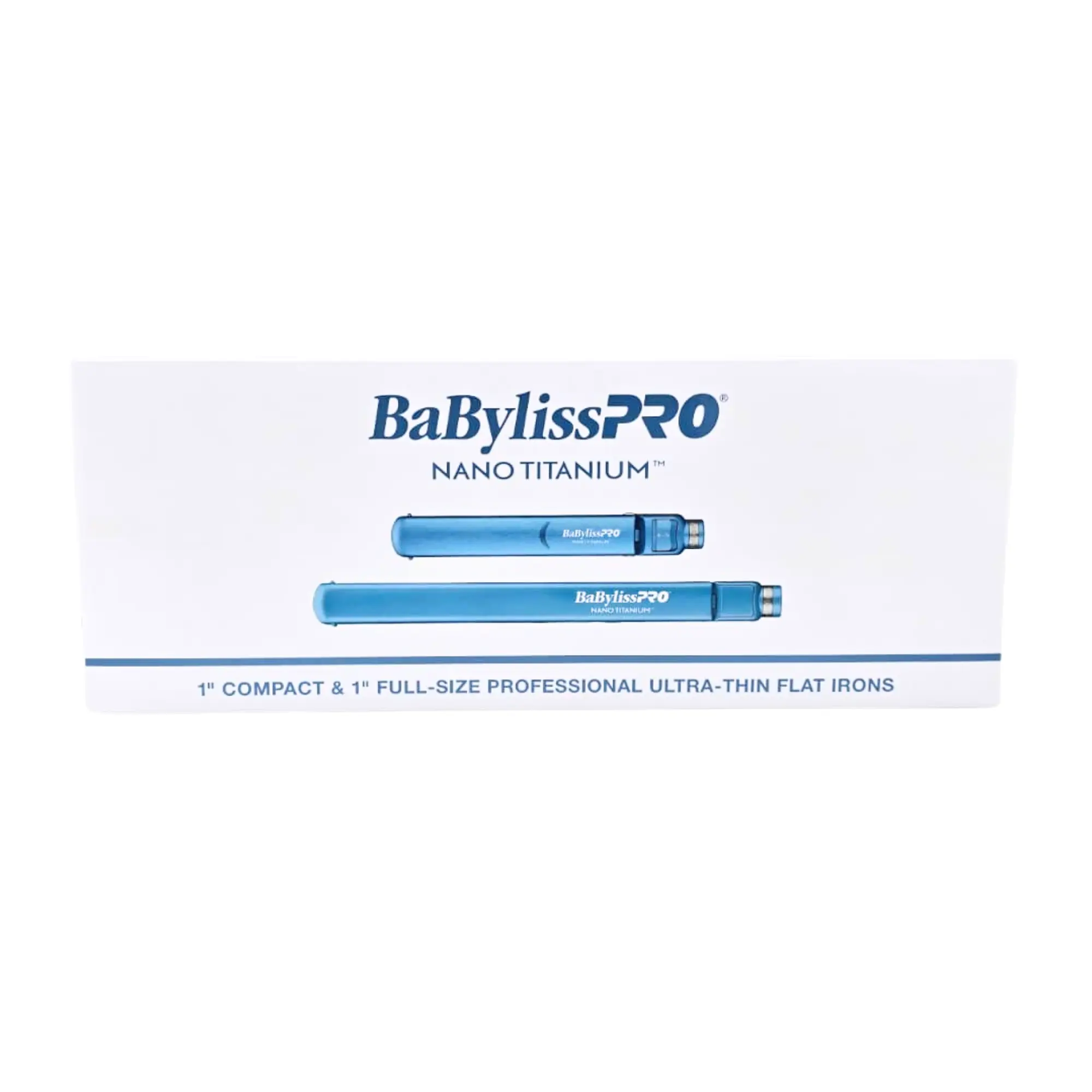 BaBylissPRO Nano Titanium 1" Compact & 1" Full Size Ultra Thin Flat Irons Prepack #BNTPP84