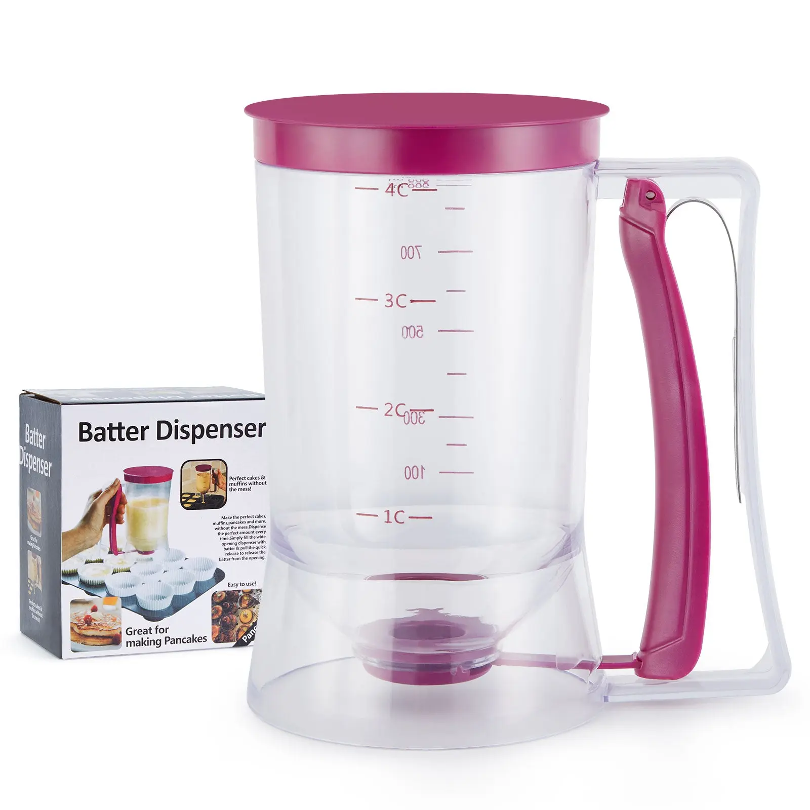 Kitchen Measuring Utensils - Cupcake Batter Dispenser for Pancakes, Waffles, and Desserts