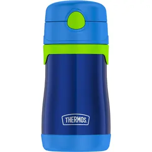 Thermos Kid's 10 oz. Vacuum Insulated Stainless Steel Water Bottle - Navy/Lime