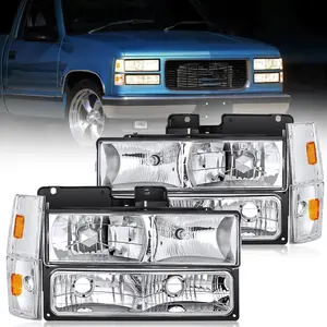 Nilight High Lumen Headlight Assembly with Headlight Vented Anti-Fog Vent, Bright Vision, Chrome Case, Amber Reflector for 1988-1993 Chevrolet GMC C/K Silverado Suburban Sierra Blazer Tahoe Yukon (HB3/HB4)