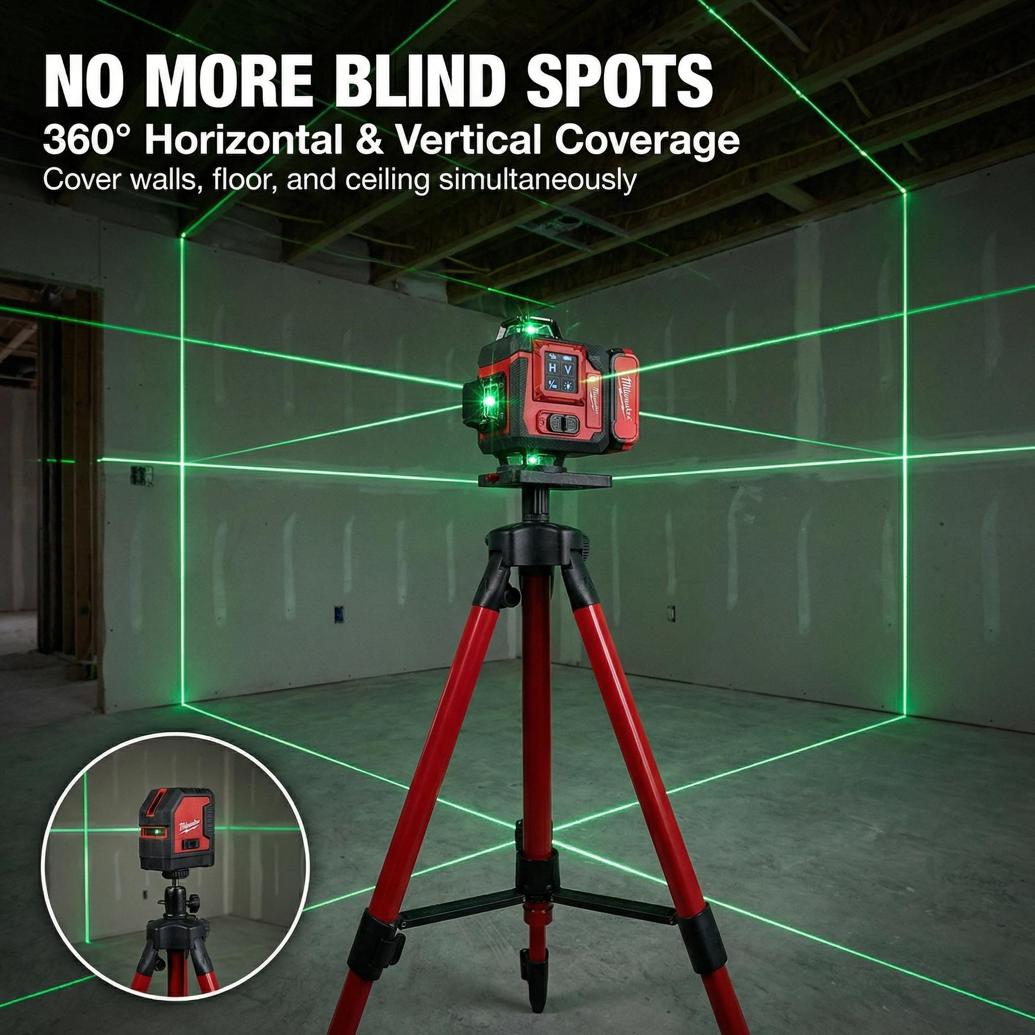 Milwaukee 16 Line Laser Level Kit for Professional Construction and Precision Alignment
