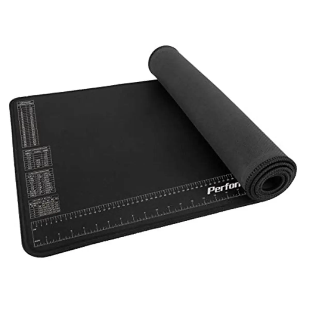 Perform Tool W88977 Fray-Proof Roll-Up Protective Work Mat - Neoprene, 1/8 in Firm But Cushioned Surface, 16x35.75 in Oversized Mat for Computer Desk, Kitchen Table