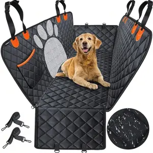 Back Seat Extender for Dogs -  Dog Car Seat Waterproof Dog Hammock Dogs Bed for Cars, SUVs & Small Trucks, Pet Backseat Protector with Mesh Window & Large Space