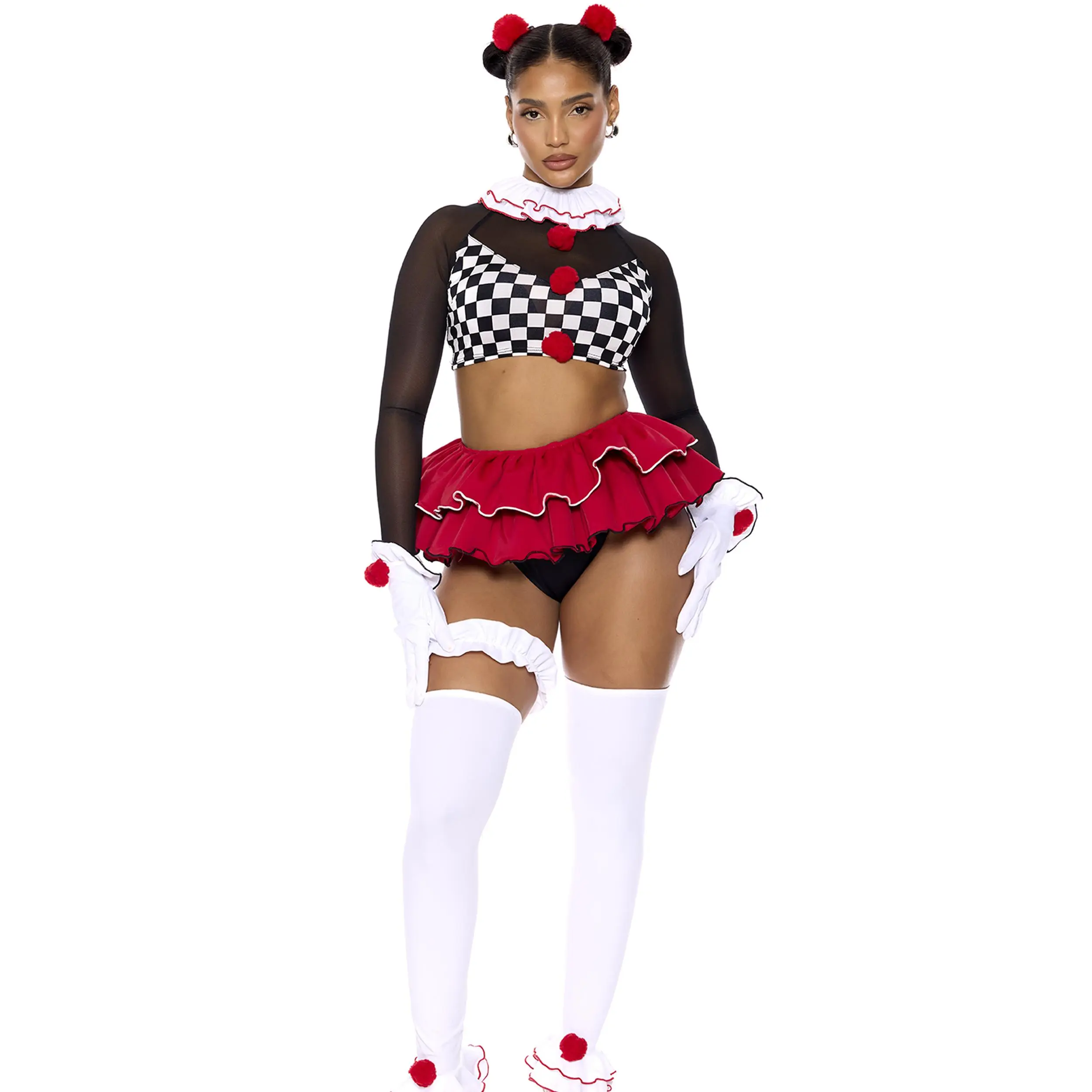 Forplay Women's Halloween Clown Around 8-Piece Women's Circus Costume