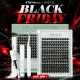 YOULUCK DIY Lash Cluster Kit - 3D Lash Extension False Eyelashes, Gentle Formula Glue, Remover, Tweezer for Beginners, Long-Lasting Fluffy Weightless Ultra-Thin Band, Baddie Makeup Products, Diy Lash Kit,familyfun