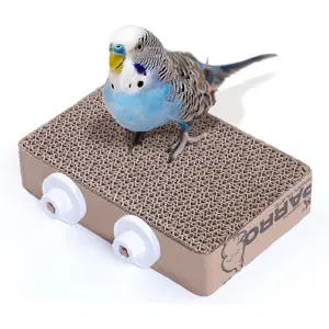 7.3 Inch Paper Bird Toys, Bird Platform, Parrot , Help Birds Clean Beak, Release , Reduce Boredom - Suitable for Budgie, Cockatiel, Lovebird, and Other Small to Medium-Sized Pet Birds