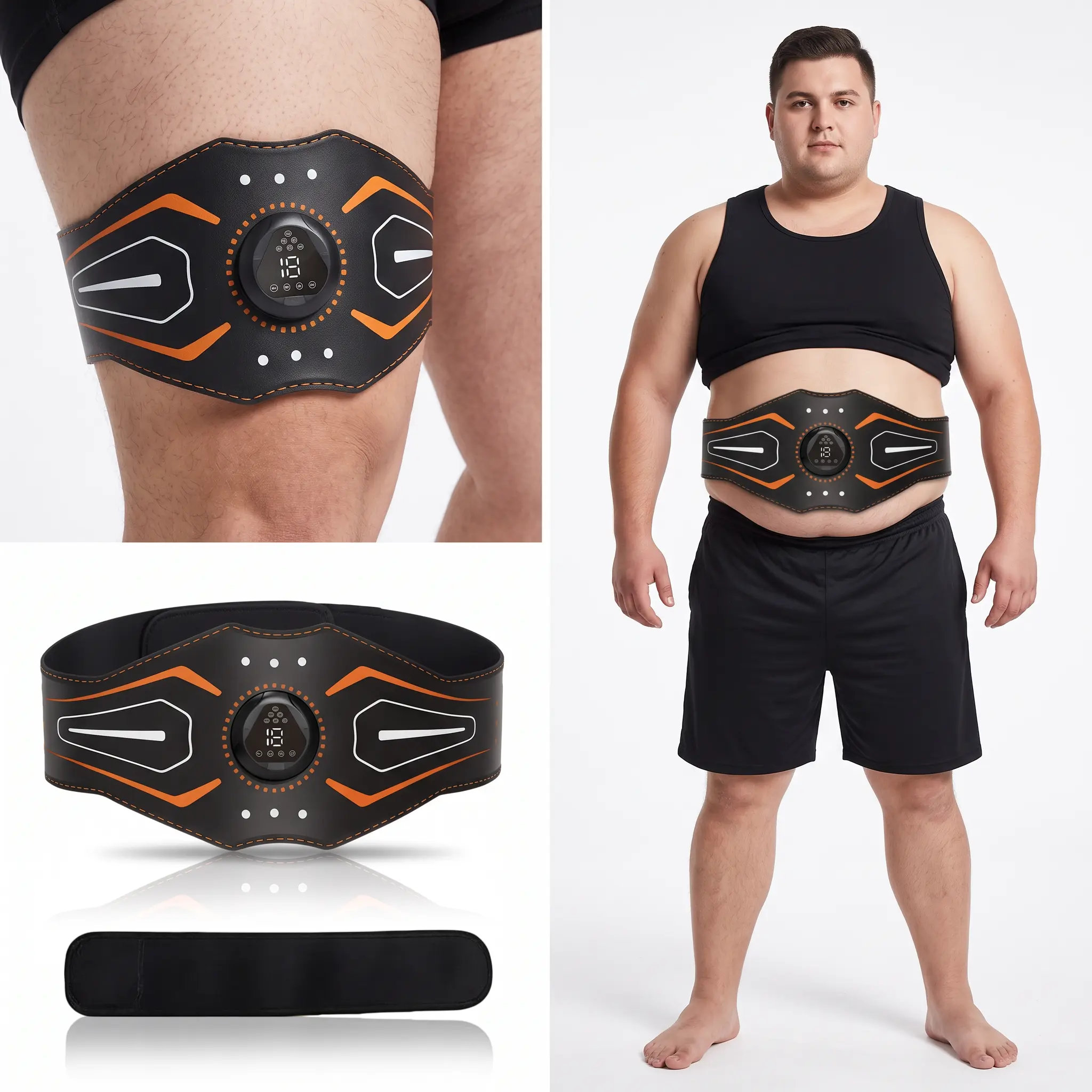Adjustable Wearable Core Fitness Belt, Post‑Workout Muscle Relax Accessory for Waist, Abdomen & Thighs, Lightweight Home Gym Workout Training Equipment, Flexible Fit Fitness Gear for Plus‑Size & Regular Body Men Women