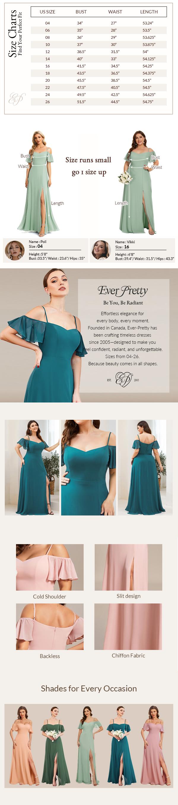 Ever-Pretty 2026 Spaghetti Strap Floral Maxi Dress with Ruffle Trim & Side Slit – Slim Fit Summer Gown for Beach Vacations, Weddings & Parties00237 Bohemian Womenswear floral  dress summer  outfits Floral  Dress Floral Plunge Neck