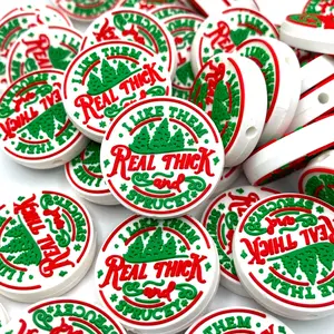 I Like Them Real Thick and Sprucey Silicone Focal Beads - ECB Custom Christmas Beading Custom Pen Supplies