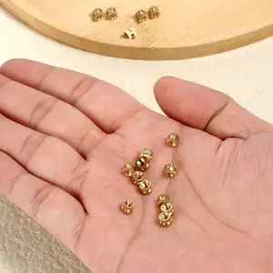 150 M3 brass embedded nuts, polished copper surface treatment, some threaded screws for installing nuts, right-hand thread direction, suitable for plastic injection and 3D printing