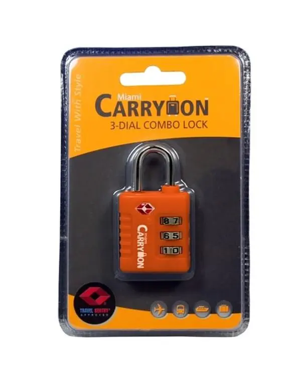 Naftali TLL05OR Tsar 3 Combination Lock - Orange
