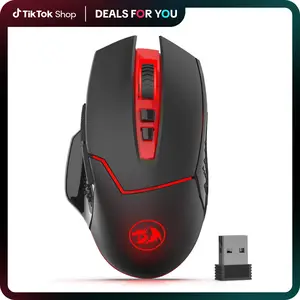 Redragon M690-1 Wireless Gaming Mouse with DPI Shifting, 2 Side Buttons, 2400 DPI, Ergonomic Design, 8 Buttons-Black Redragon M690-1 Wireless Gaming Mouse with DPI Shifting, 2 Side Buttons, 2400 DPI, Ergonomic Design, 8 Buttons-Black