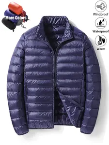 Men's Casual Fashion Waterproof Windproof Lightweight Warm Down Jacket Versatile, Durable, Wrinkle-Resistant Outdoor Sports Top Perfect for Daily Commuting, Wilderness Exploration, Hiking, and Fishing Suitable for Layering or Wearing Solo