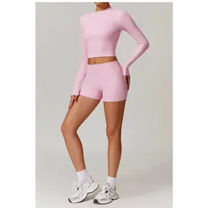Pink Soft Sculpt Covered Shorts Set