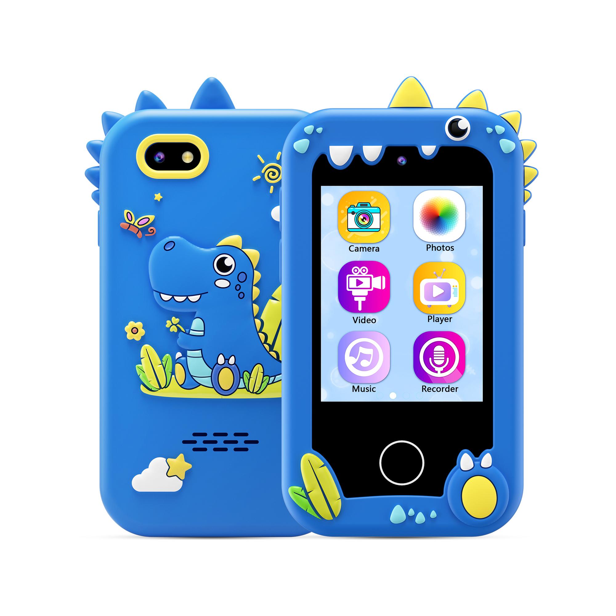 KOKODI Portable Kids Touchscreen Toy Phone - No Calling/No Internet, 26 Built-in Apps, Dual Cameras, Music, Stories, Educational Games - Travel Toy, Cool Kids Stuff Gift for Toddlers