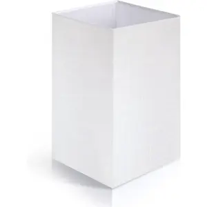 White Linen Texture Lamp Shade 14.25 x 8.5 x 8.5 inch for Shelf Floor Lamp