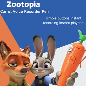 2026 Zootopia Judys ||Carrot 2-in-1 Pen Doodle/Write  60s Recorder Stylish Movie Replica Must-Have Stationery