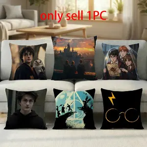 movie fantasy magic Harry Potter Pillow Case new style printing Pillowcase Anti-dustmite Invisible zipper silky short plush Sofa cushion cover polyester microfiber queen king bed home