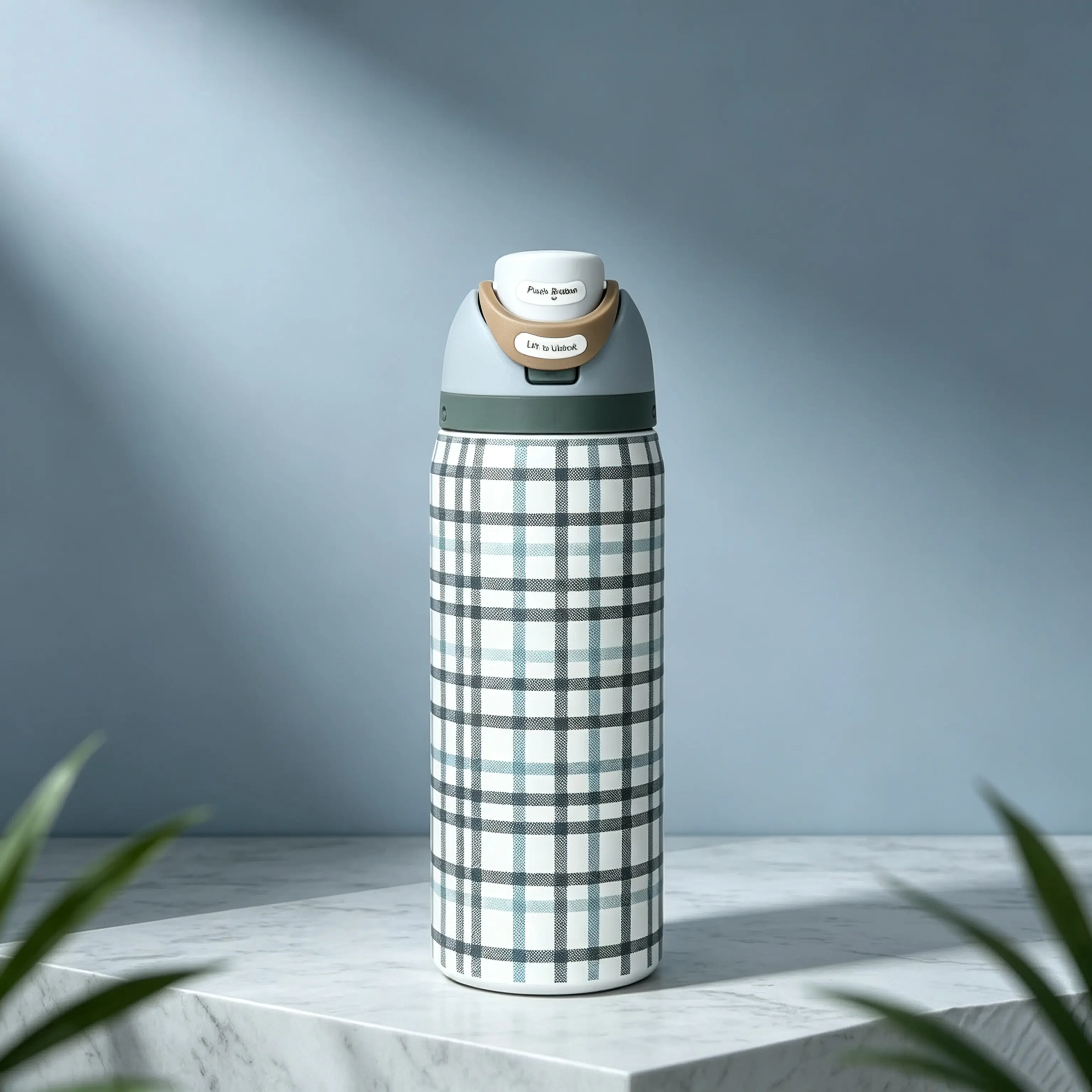 Owala Vintage Plaid Print 32oz Insulated Stainless Steel Vacuum Flask Water Bottle - Leakproof Flip Straw Lid, Portable Hot/Cold Drinkware, Ideal for Adults' Gym Use, Father's Day Gift, Water Bottles, Insulated Water Bottles