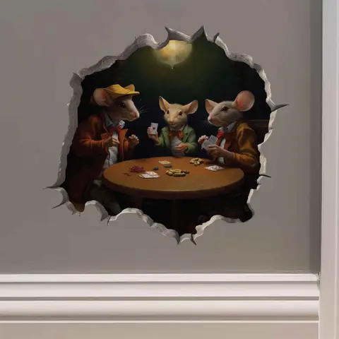 Poker Mouse Hole Decal