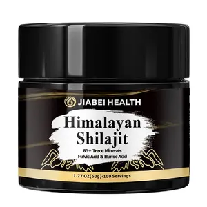 Jiabei Health Himalayan Shilajit Resin - Pure & Organic, Sourced from 16,000–18,000 ft in the Himalayas, Contains 85+ Trace Minerals, Supports Energy, Well-being & More, 100 Servings