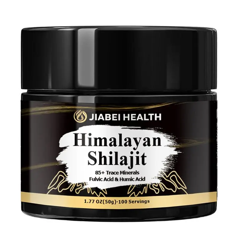 Jiabei Health Himalayan Shilajit Resin - Pure & Organic, Sourced from 16,000–18,000 ft in the Himalayas, Contains 85+ Trace Minerals, Supports Energy, Well-being & More, 100 Servings