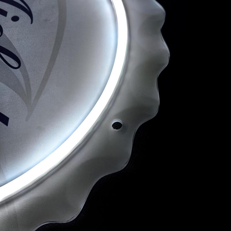 Beer Bottle Cap LED Neon Sign, 13.39"x13.39" Acrylic & LED Wall Light, USB Powered Bar Decor for Home, Man Cave, Pub, Party