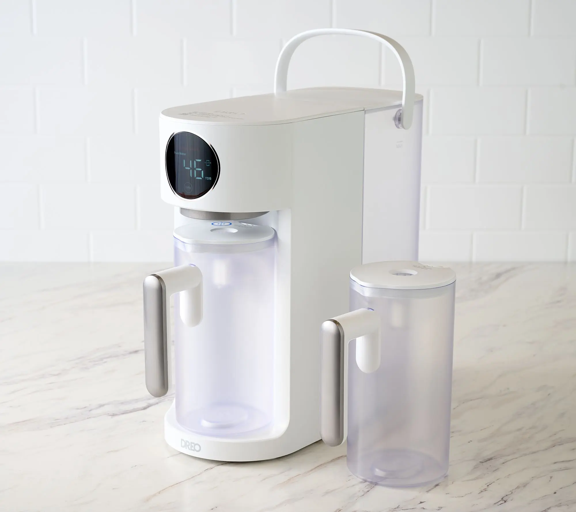 Dreo RO Countertop 1.3-Gallon Water Filter w/ 2 Pitchers