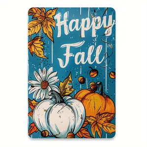 Vintage Autumn Farm Harvest Wall Art Decor Featuring Pumpkin Design Ideal for Indoor and Outdoor Decoration Measuring 8x12 Inch