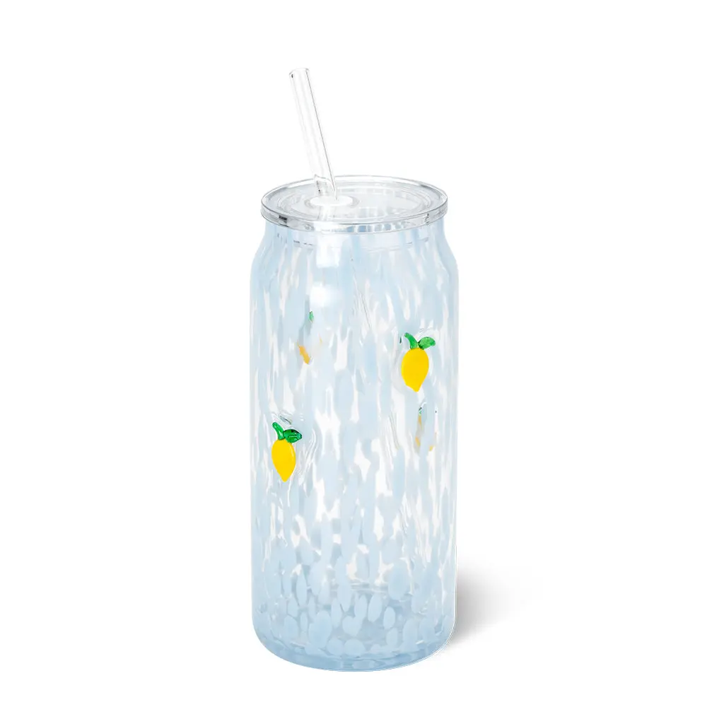 Swig Life Reusable Straw Set with Cleaning Brush, Lemon Meringue