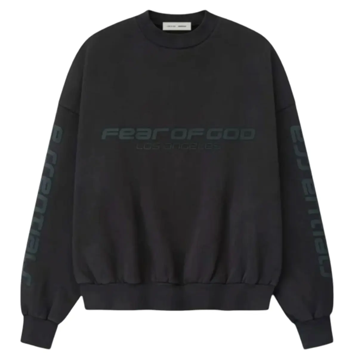 Fear of God Essentials Cropped Relaxed Sweatshirt Vintage Black Men's Fashion Tops New